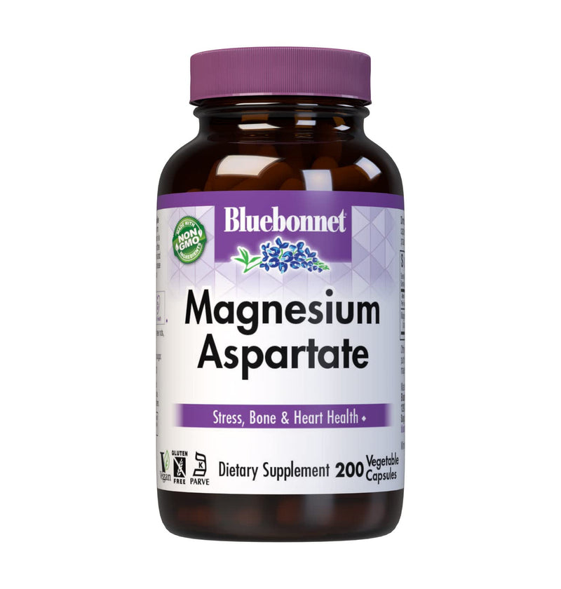 [Australia] - Bluebonnet Nutrition Magnesium Aspartate 400 mg, 200 Vegetarian Capsules 