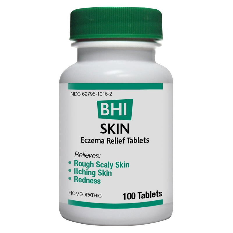 [Australia] - BHI Skin Natural Eczema Relief Remedy 8 Active Soothing Homeopathic Skin Care Ingredients - Natural Treatment for Daily Dryness, Redness, Irritated Dry Itchy Skin on Face & Body - 100 Tablets 