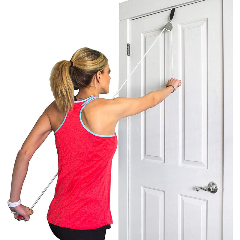 [Australia] - DMI Shoulder Pulley Over the Door for Physical & Shoulder Rehab, Occupational Therapy Aid with Easy Grip Handles, White 