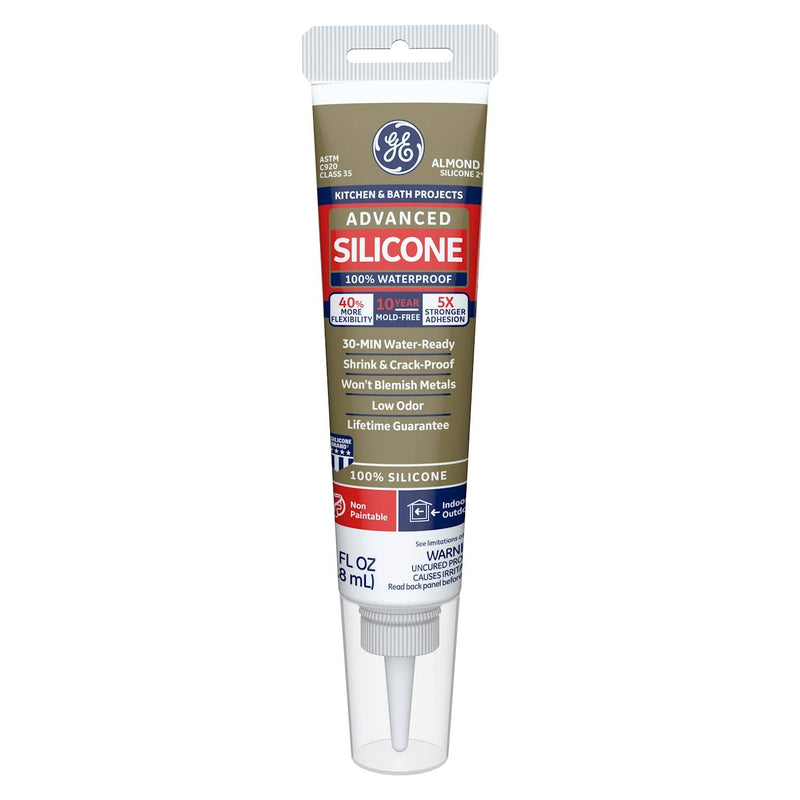 [Australia] - GE Sealants & Adhesives GE286 Advanced Silicone 2 Kitchen & Bath Sealant, 2.8oz, Almond 