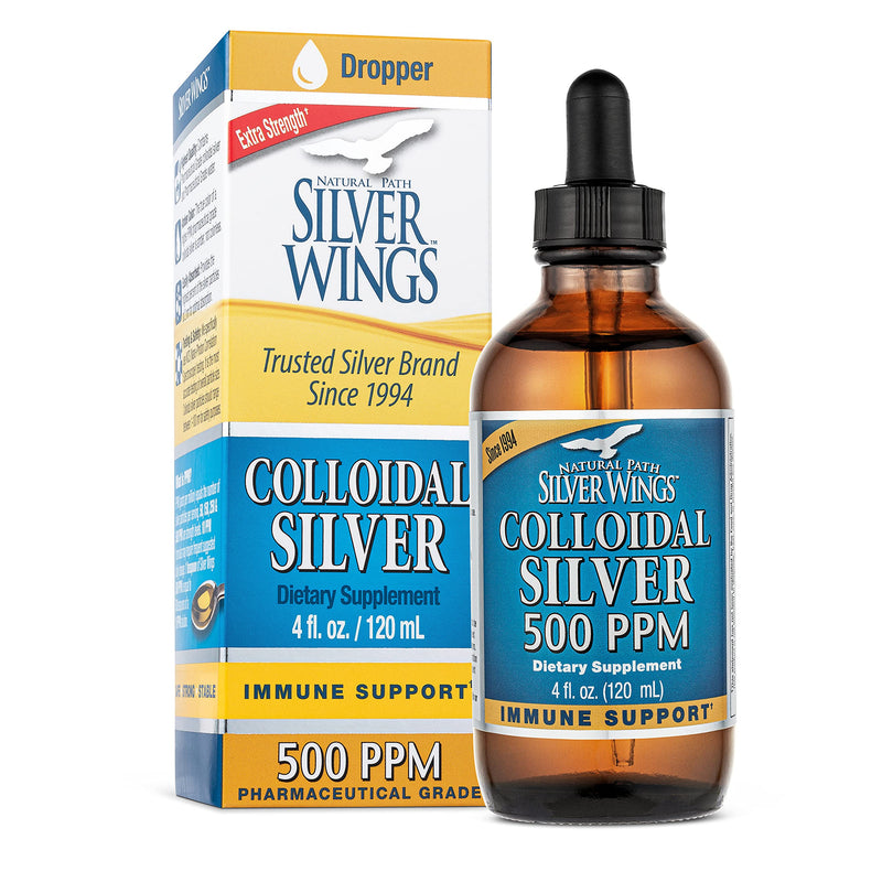 [Australia] - Natural Path Silver Wings Dietary Mineral Supplement, Colloidal Silver, 500 PPM, 4 fl. oz. / 120 ml 