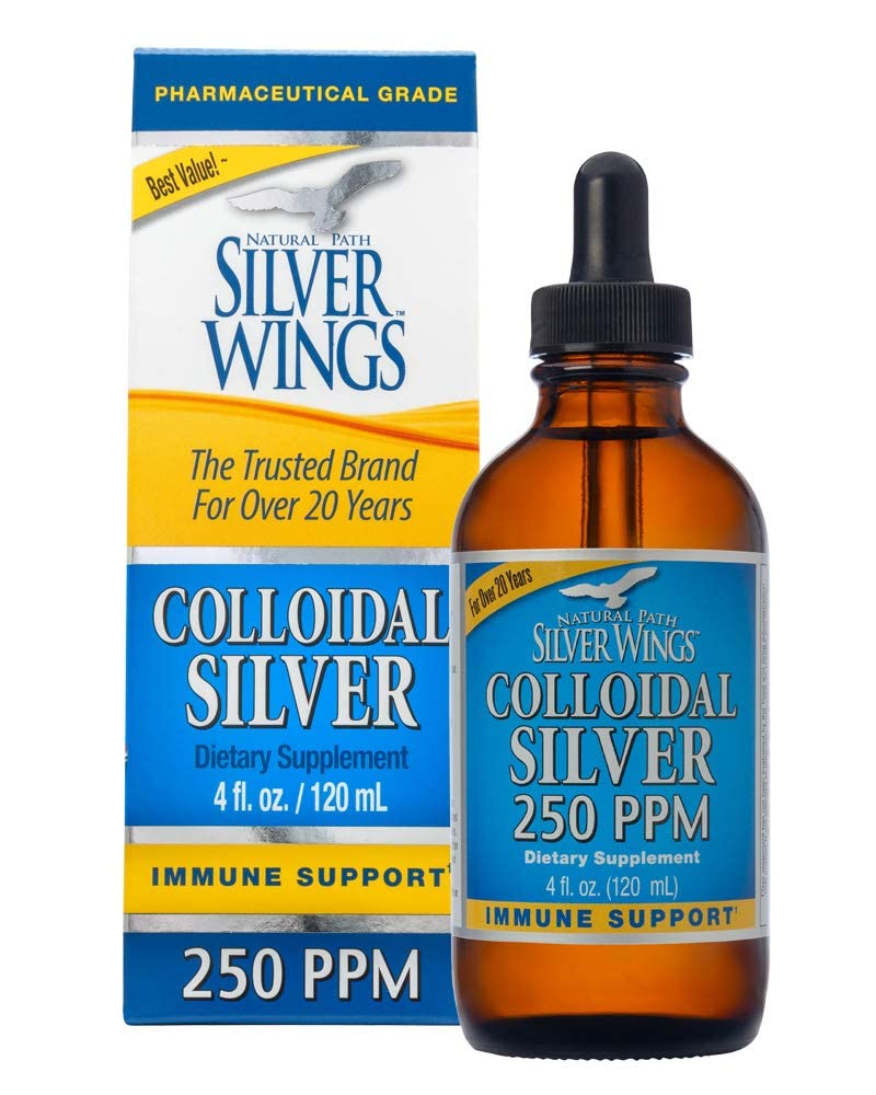 [Australia] - Natural Path Silver Wings Colloidal Silver 250ppm Enhanced Immune Support Supplement - 4 Fl. Oz. 
