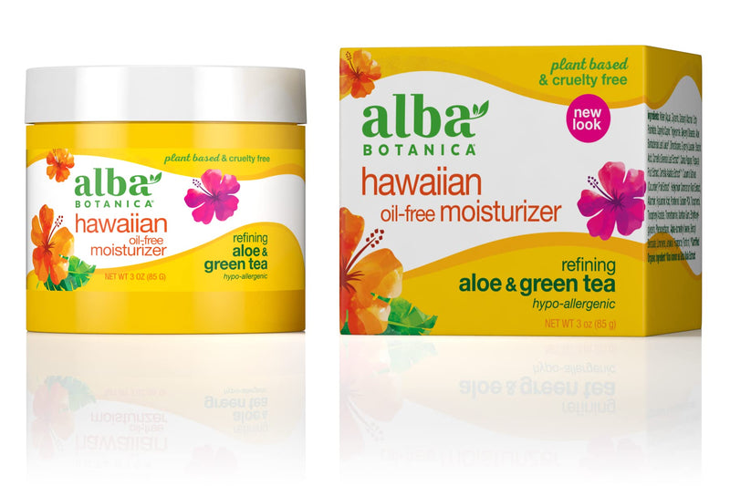 [Australia] - Alba Botanica Hawaiian Oil Free Moisturizer, Refining Aloe & Green Tea, 3 Oz Aloe & Green Tea Moisturizer 