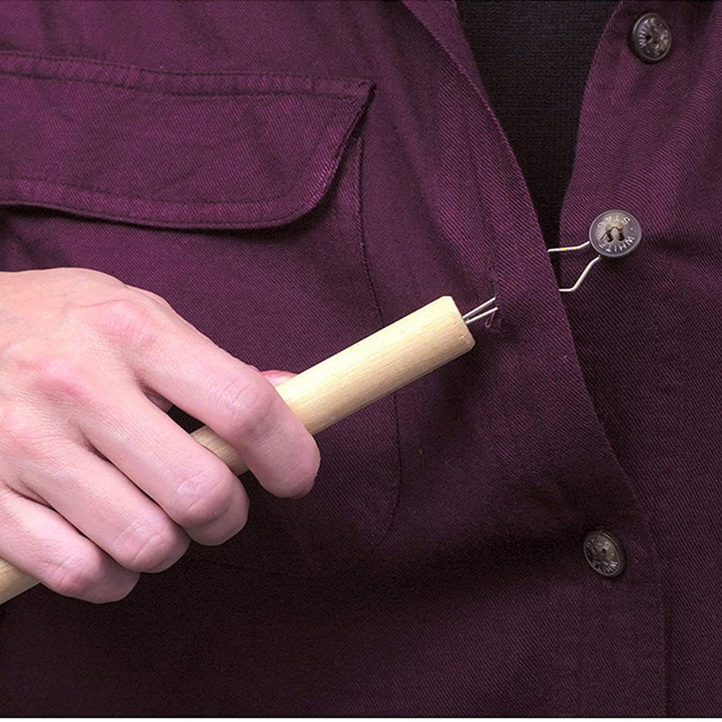 [Australia] - DMI Dressing Stick, Button Hook and Zipper Pull, Durable Wood Handle, Dressing Aid for Limited Mobility 