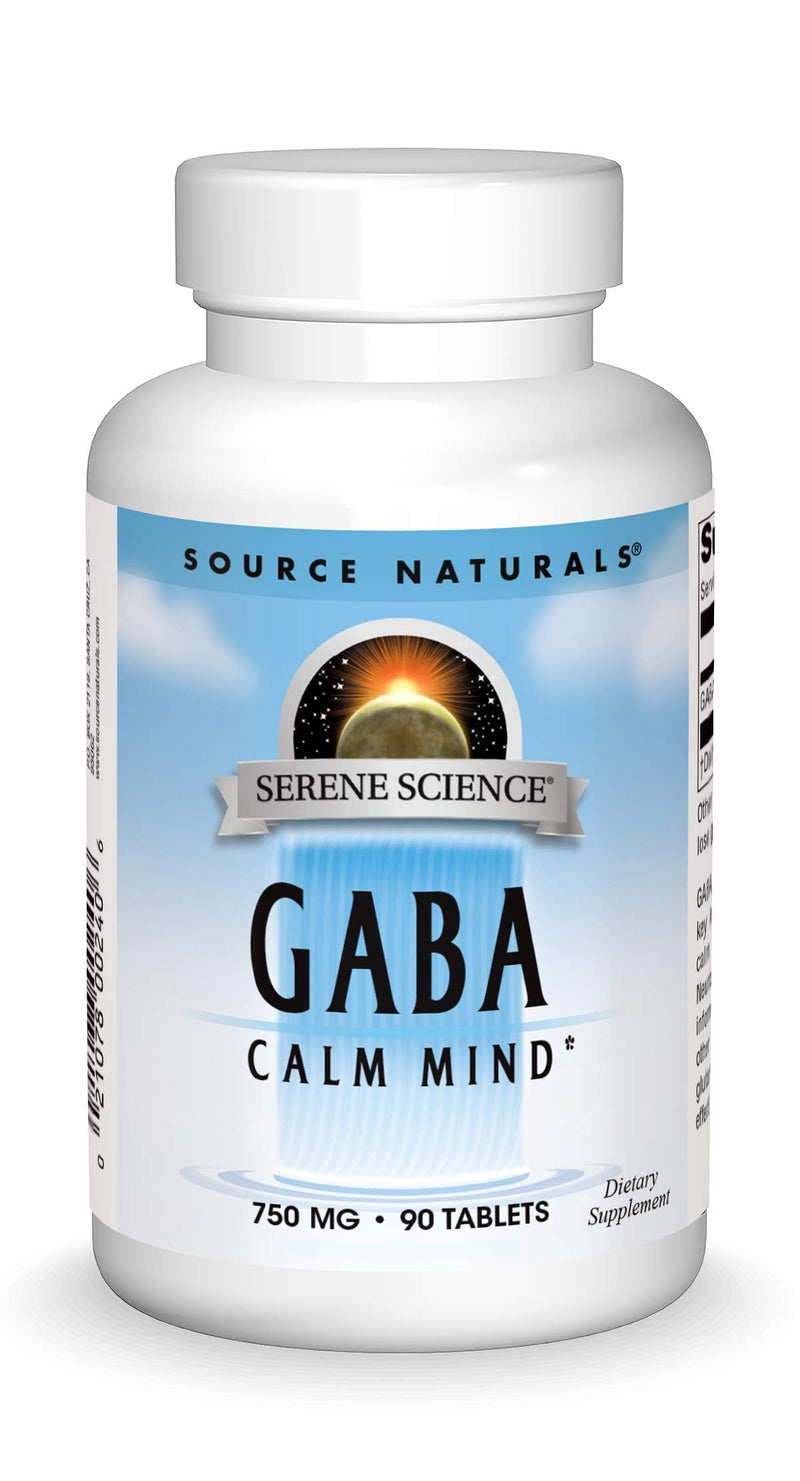 [Australia] - Source Naturals Serene Science GABA 750 mg Calm Mind - 90 Tablets 