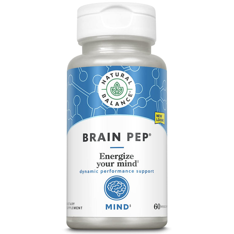 [Australia] - Natural Balance Brain Pep | Brain Function Supplement with Ginkgo Biloba, Kola Nut | Helps Support Improved Memory, Focus & Mental Clarity | 60 Capsules 