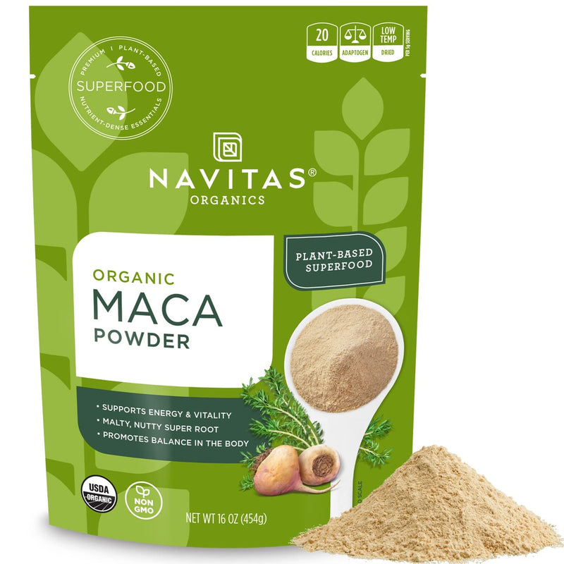 [Australia] - Navitas Organics Maca Powder, 16 oz. Bag, 90 Servings — Organic, Non-GMO, Low Temp-Dried, Gluten-Free 1 Pound (Pack of 1) 