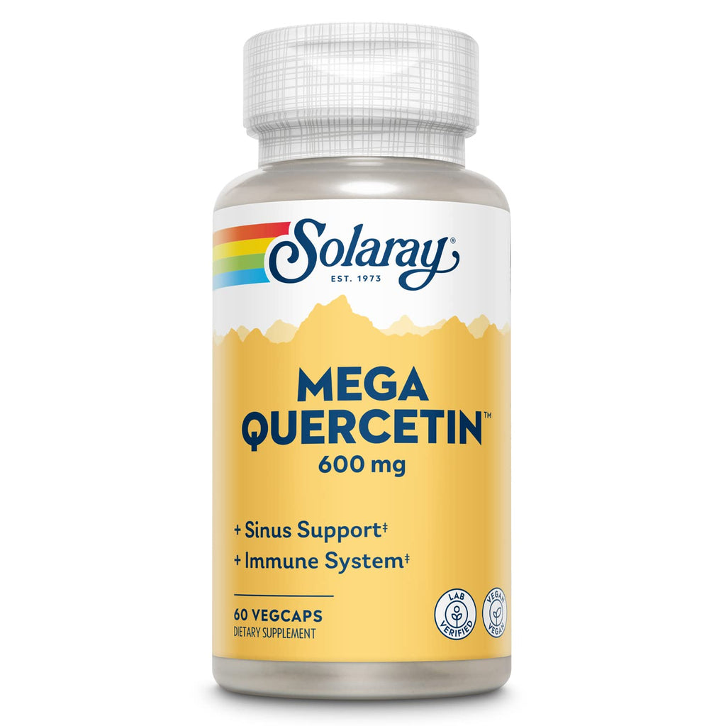 [Australia] - Solaray Mega Quercetin, Healthy Sinus & Immune Support & AMPK Activator, Rutin, Hesperidin & Bromelain, 60 VegCaps 