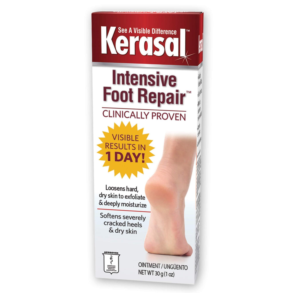 [Australia] - Kerasal Intensive Foot Repair, Skin Healing Ointment for Cracked Heels and Dry Feet, 1 Oz 1 Ounce (Pack of 1) 