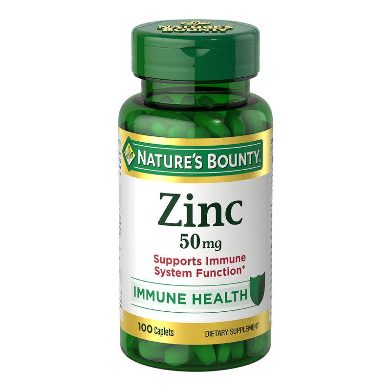 [Australia] - Nature's Bounty Zinc, Immune Support, 50 mg, Caplets, 100 Ct 100 Count (Pack of 1) 