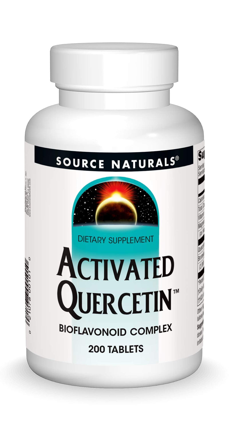 [Australia] - Source Naturals Activated Quercetin - Plant-Derived Bioflavonoid Complex - Seasonal & Immune Defense - 200 Tablets Vegetarian Friendly 