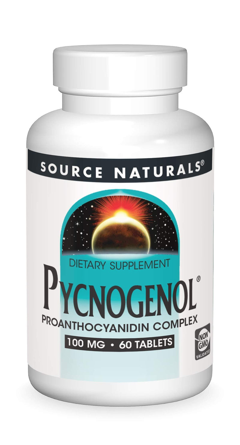 [Australia] - Source Naturals Pycnogenol 100 mg Proanthocyanidin Complex - 60 Tablets 60 Count (Pack of 1) 