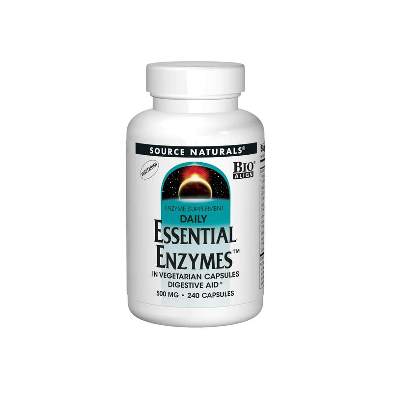[Australia] - SOURCE NATURALS Essential Enzymes In Vegetarian Capsules, 500 Mg - 240 Capsules 240 Count (Pack of 1) 