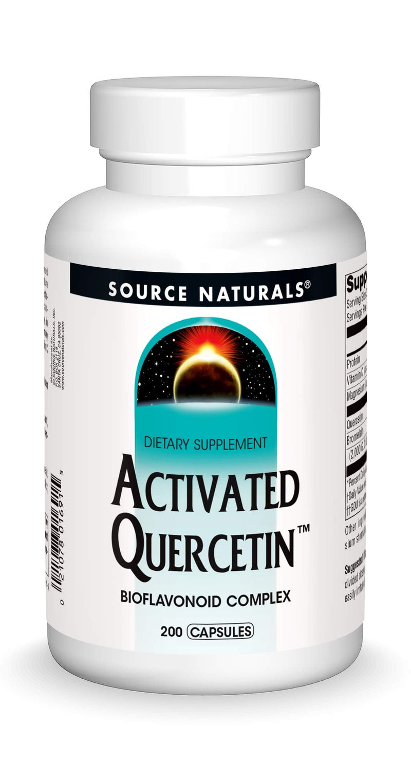 [Australia] - Source Naturals Activated Quercetin - Plant-Derived Bioflavonoid Complex - Seasonal & Immune Defense - 200 Capsules 200 Count (Pack of 1) 