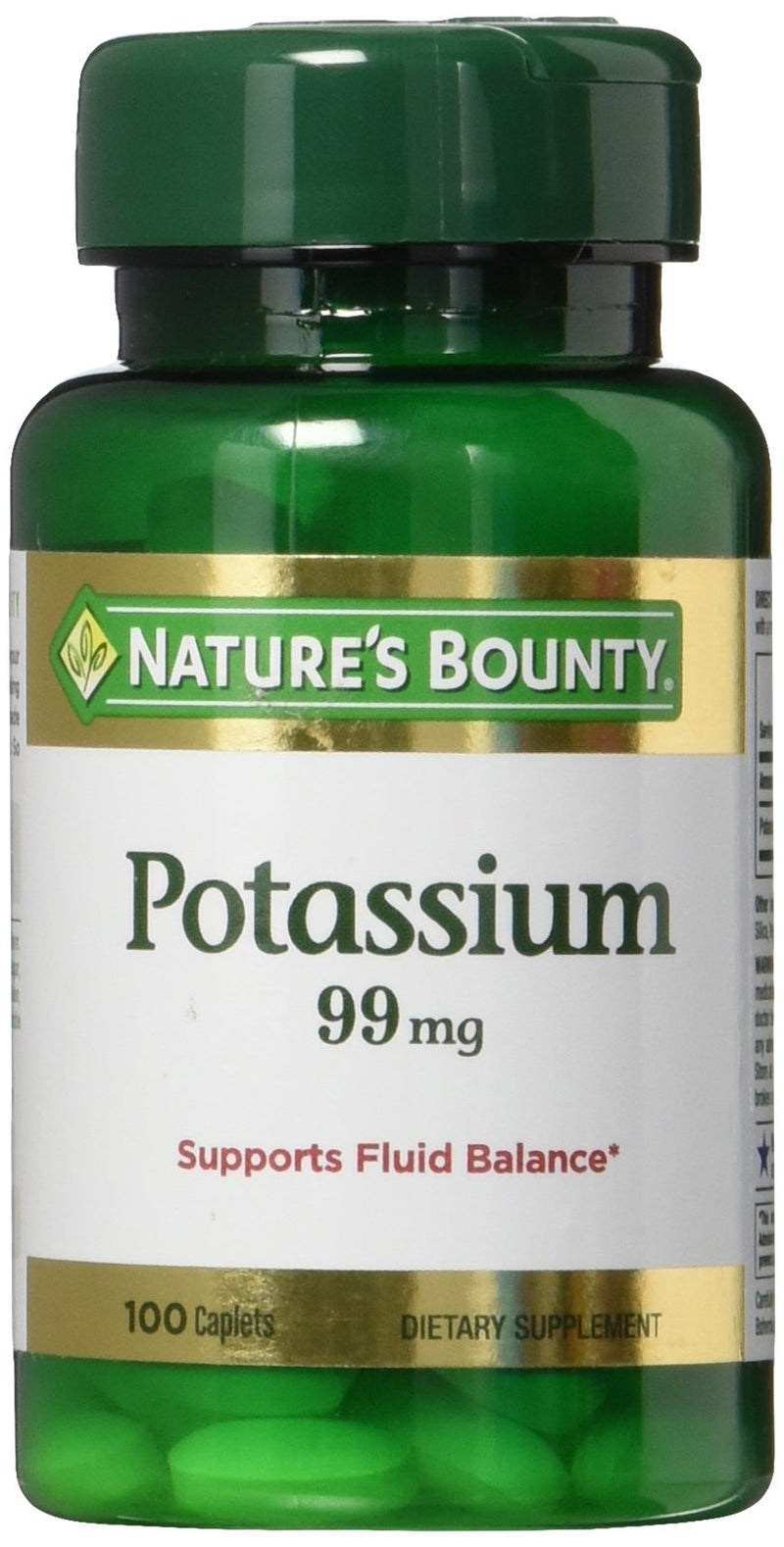 [Australia] - Nature's Bounty Potassium Gluconate 99mg, 100 Caplets ERROR: #N/A 100 Count (Pack of 1) 