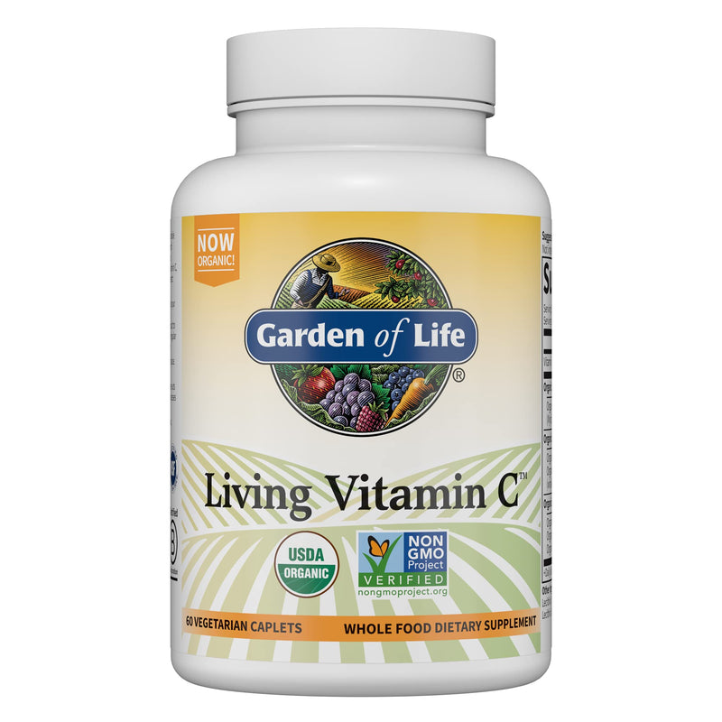 [Australia] - Garden of Life Non-GMO Living Vitamin C Supplement and Antioxidant Whole Food Nutrition Vegetarian, 60 Count 