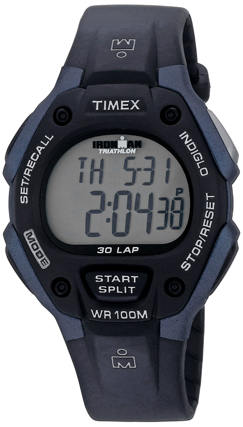 [Australia] - Timex Ironman Classic 30 Full-Size 38mm Watch Black/Dark Blue 