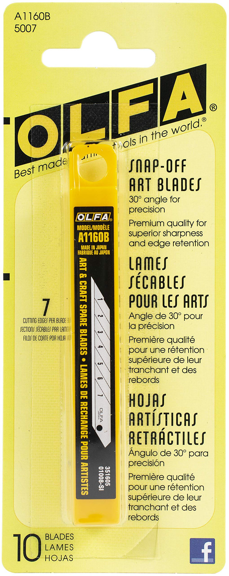 [Australia] - OLFA 5007 A1160B 9mm Snap-Off Art Blade, 10-Pack 