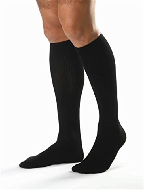 [Australia] - JOBST - 110303 for Men Knee High Closed Toe Compression Stockings,, Extra Firm Legware for All Day Comfort for Males, with Odor Control Technology, Compression Class- 15-20 Black Closed Toe, Large 