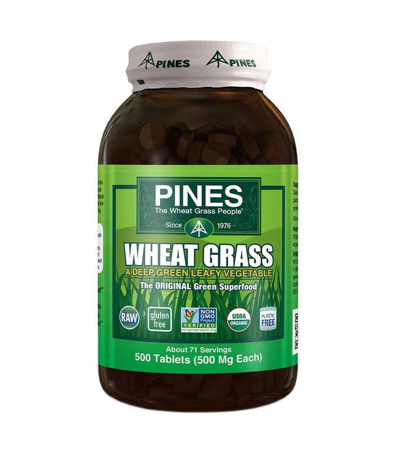 [Australia] - Pines Organic Wheat Grass, 500 Count Tablets Brown 