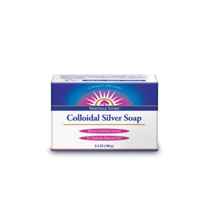 [Australia] - HERITAGE STORE Colloidal Silver Soap, Bar, Rosemary (Carton) | 3.5oz 3.5 Ounce (Pack of 1) 