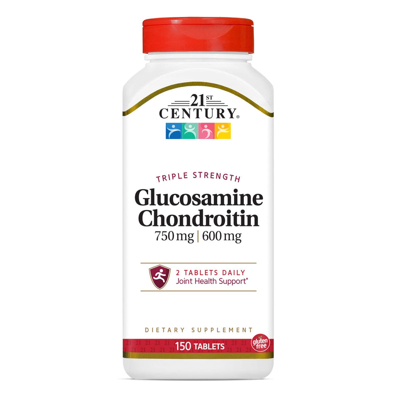 [Australia] - 21st Century Glucosamine Chondroitin 750/600mg - Triple Strength, Tablets, 150 Count 150 Count (Pack of 1) 