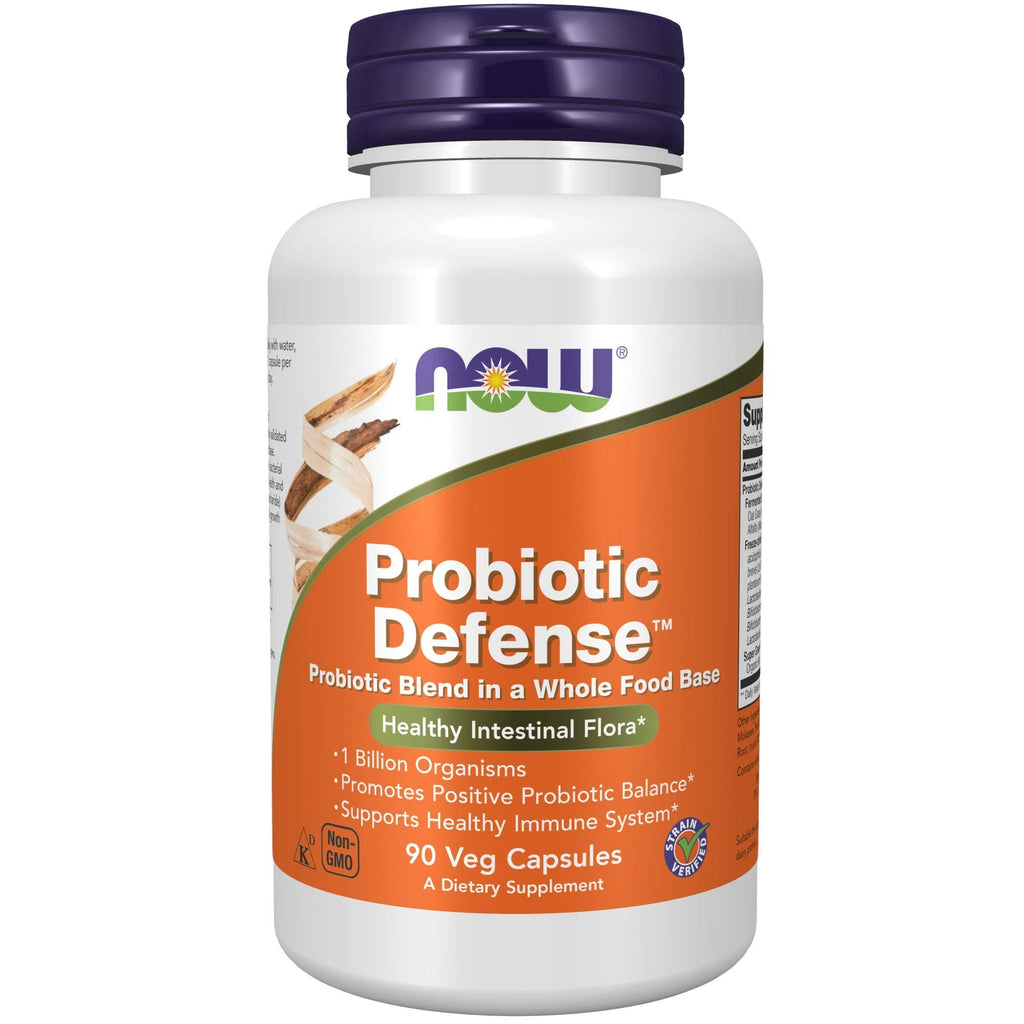 [Australia] - NOW Supplements, Probiotic Defense, Probiotic Blend in a Whole Food Base with 1 Billion Organisms, 90 Veg Capsules 90 Count (Pack of 1) 