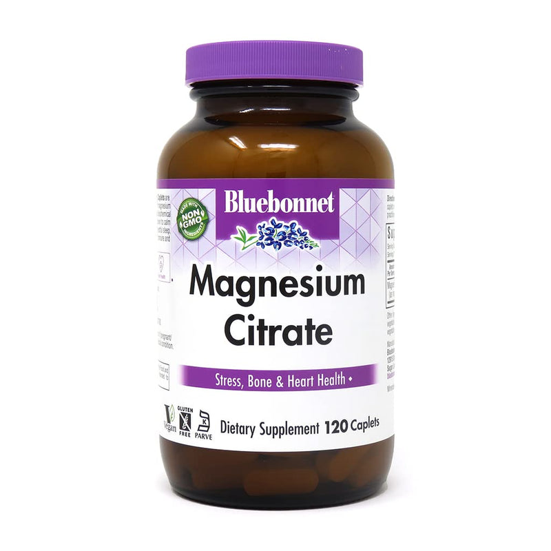 [Australia] - Bluebonnet Nutrition Magnesium Citrate, 400mg of Magnesium, Maximum Absorption, Supports Immune Health & Energy Production*, Soyfree, Gluten-Free, Non-GMO, Kosher, Dairy Free, Vegan, 120 Caplets 