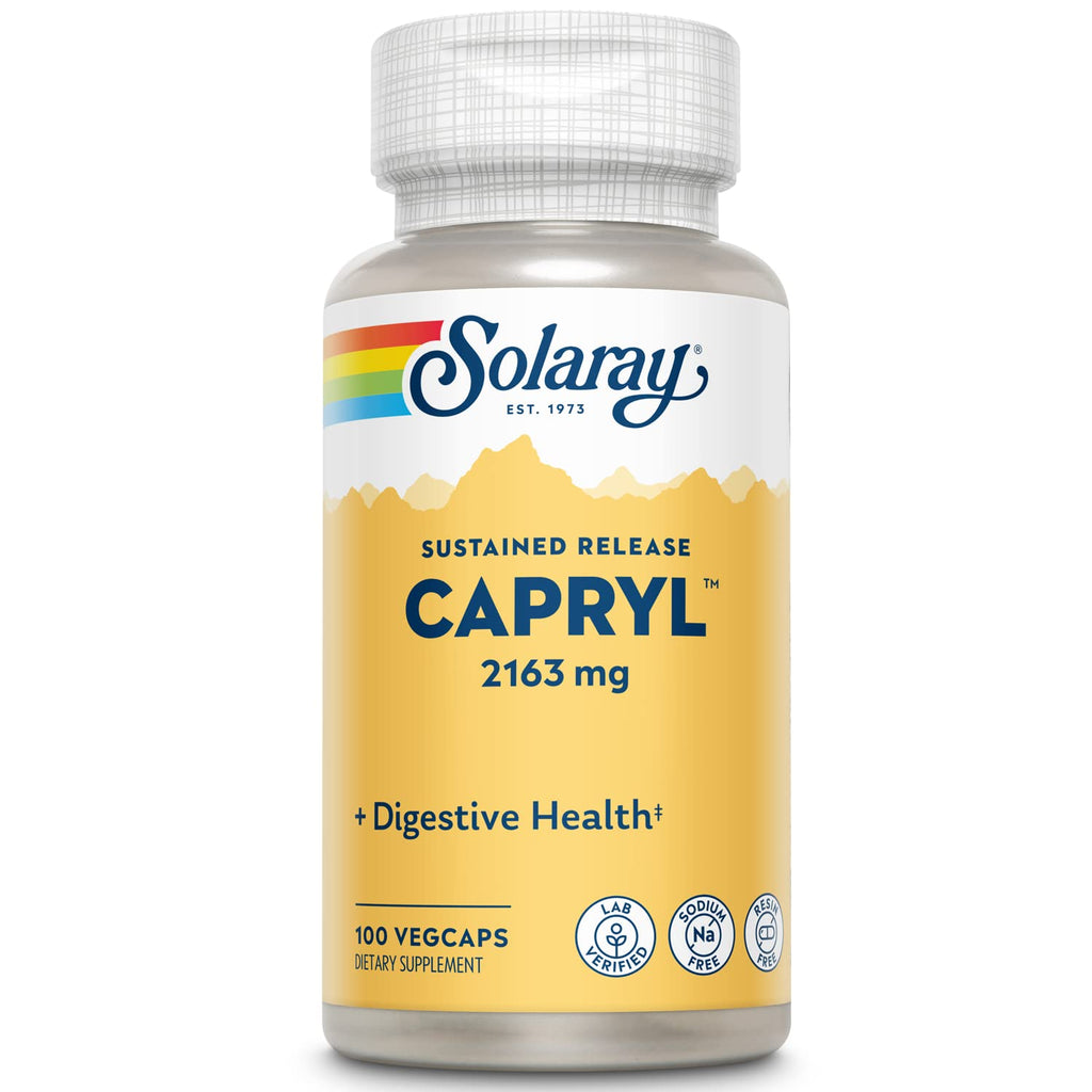 [Australia] - Solaray Capryl | Sustained Release Caprylic Acid | Healthy Gastrointestinal Tract Support | 16 Servings | 100 VegCaps 