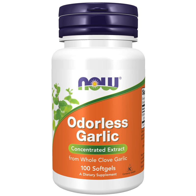 [Australia] - NOW Supplements, Odorless Garlic (Allium sativum), Concentrated Extract, 100 Softgels 