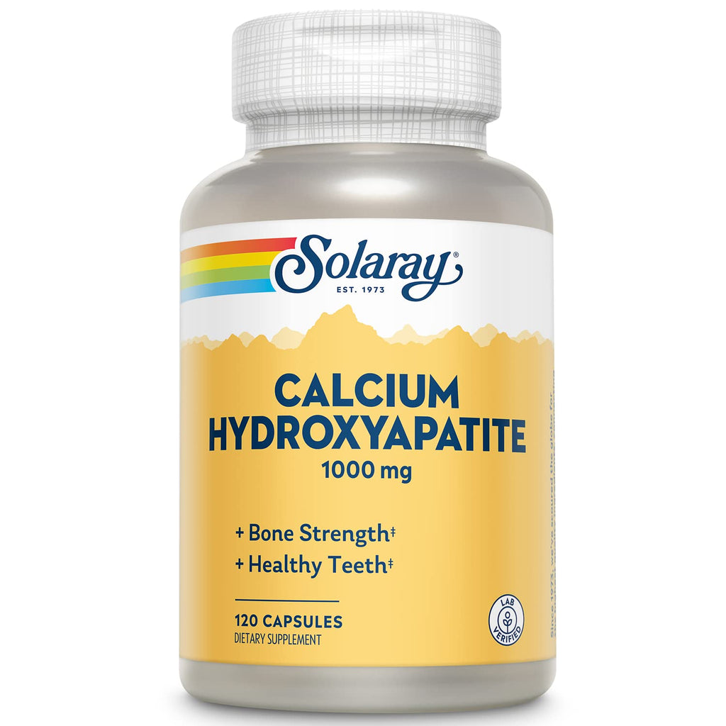 [Australia] - Solaray Calcium Hydroxyapatite 1000mg | Highly Advanced Calcium Supplement to Help Support Healthy Bones & Teeth, Nerve & Muscle Function | 120 Caps 