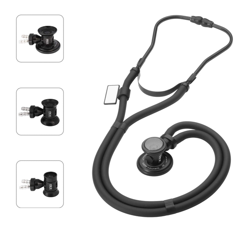 [Australia] - MDF Sprague Rappaport Dual Head Stethoscope with Adult, Pediatric, Infant Convertible chestpiece - All Black (MDF767-BO) All Black (BlackOut) 