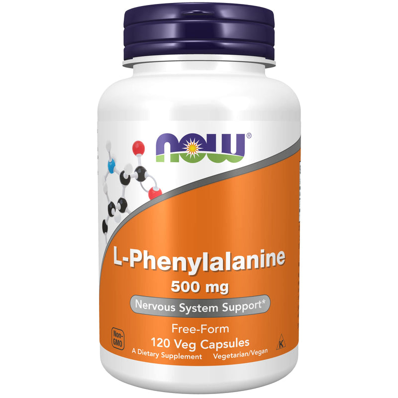 [Australia] - NOW Supplements, L-Phenylalanine 500 mg, Nervous System Support*, Amino Acid, 120 Veg Capsules 