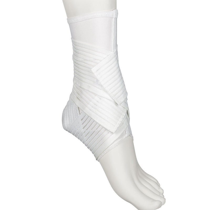 [Australia] - Cramer Products, Inc Active Ankle 329 Ankle Brace, White Ankle Compression Sleeve with Straps for Men & Women, Braces for Volleyball, Football, Basketball, Rugby, Protection & Sprain Support, Small 