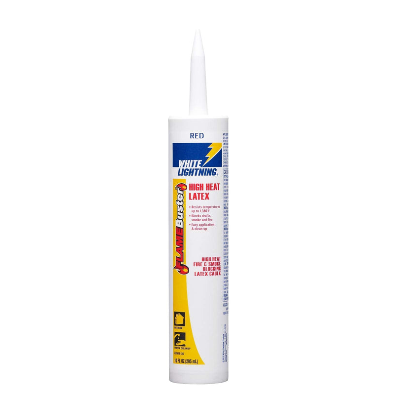 [Australia] - White Lightning W44017010 Flame Buster High Heat Latex Caulk, Red, 10 fl. oz. Smoke & Fire Blocking 