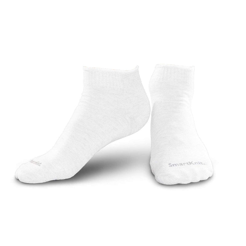 [Australia] - SmartKnit Seamless Mini-Crew Socks for Diabetes, Arthritis or Sensitive Feet Small White 