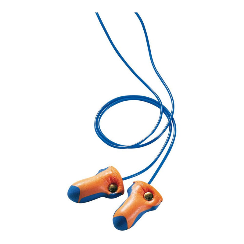 [Australia] - Howard Leight by Honeywell LT-30 100-Pair 32NRR Laser Trak Corded Single-Use Earplugs - Orange/Blue 100 Pairs 