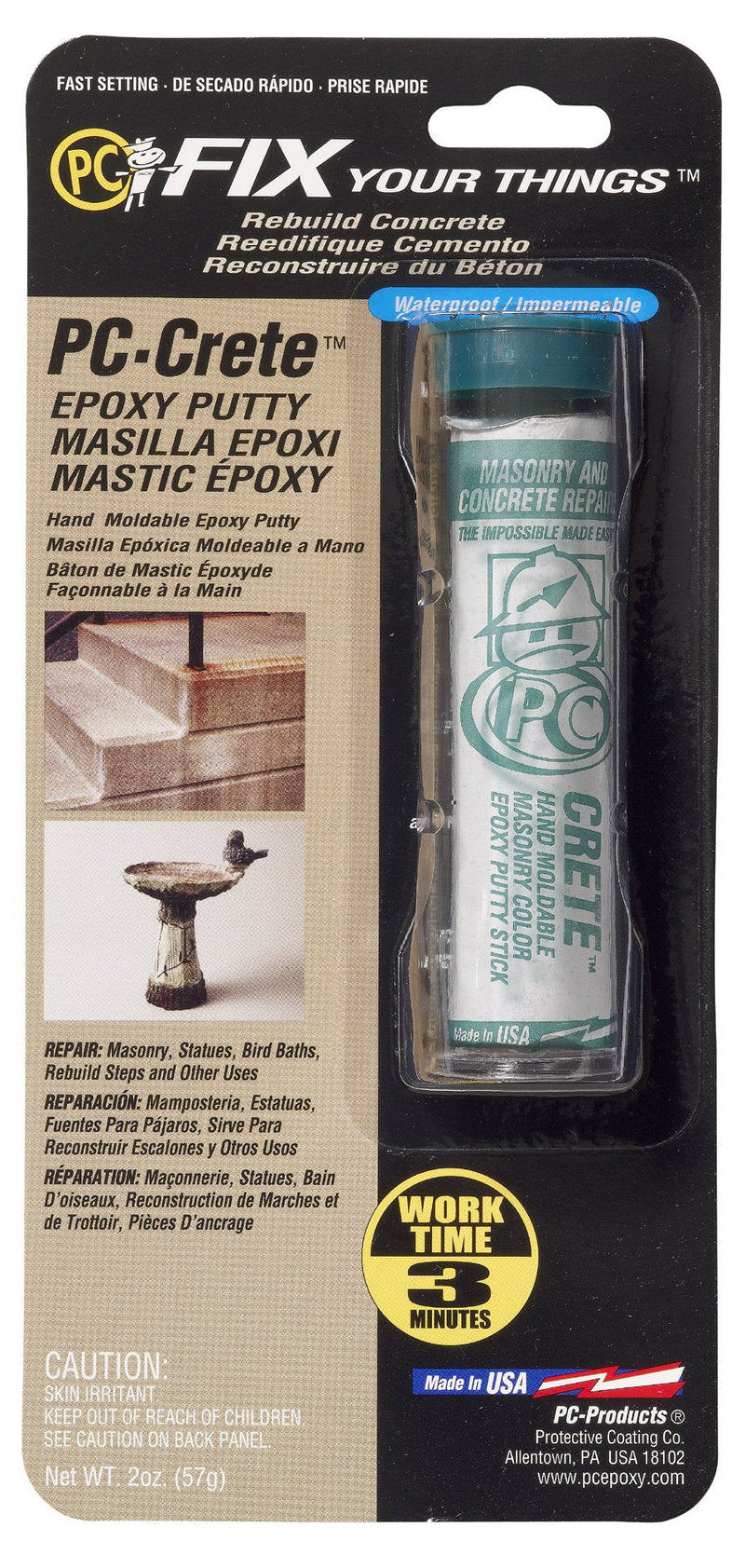 [Australia] - Protective Coating Products PC-Crete Epoxy Putty, 2oz Tube, Concrete Gray (25581) 2 oz Tube 