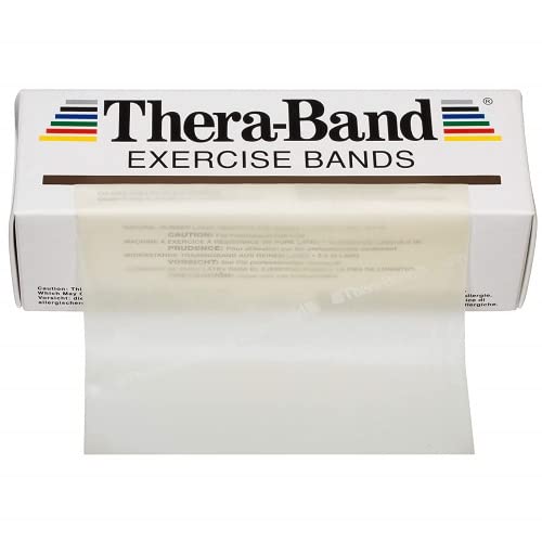 [Australia] - THERABAND Resistance Bands, 6 Yard Roll Professional Latex Elastic Band For Upper Body, Lower Body, & Core Exercise, Physical Therapy, Pilates, Home Workouts, & Rehab, Tan, Extra Thin Beginner Level 1 