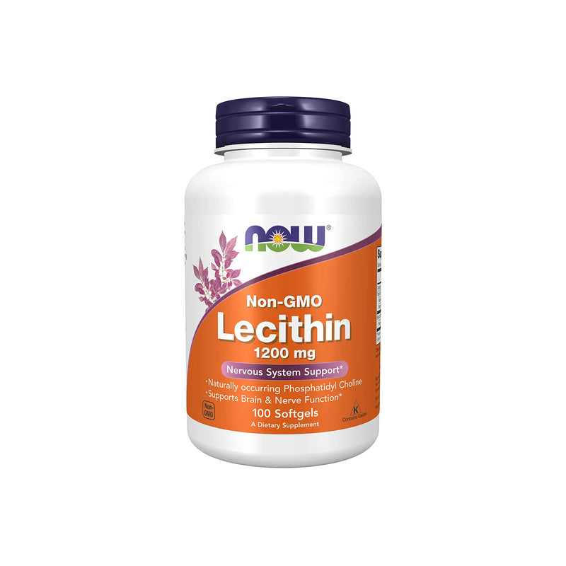 [Australia] - NOW Supplements, Lecithin 1200 mg with naturally occurring Phosphatidyl Choline, 100 Softgels 