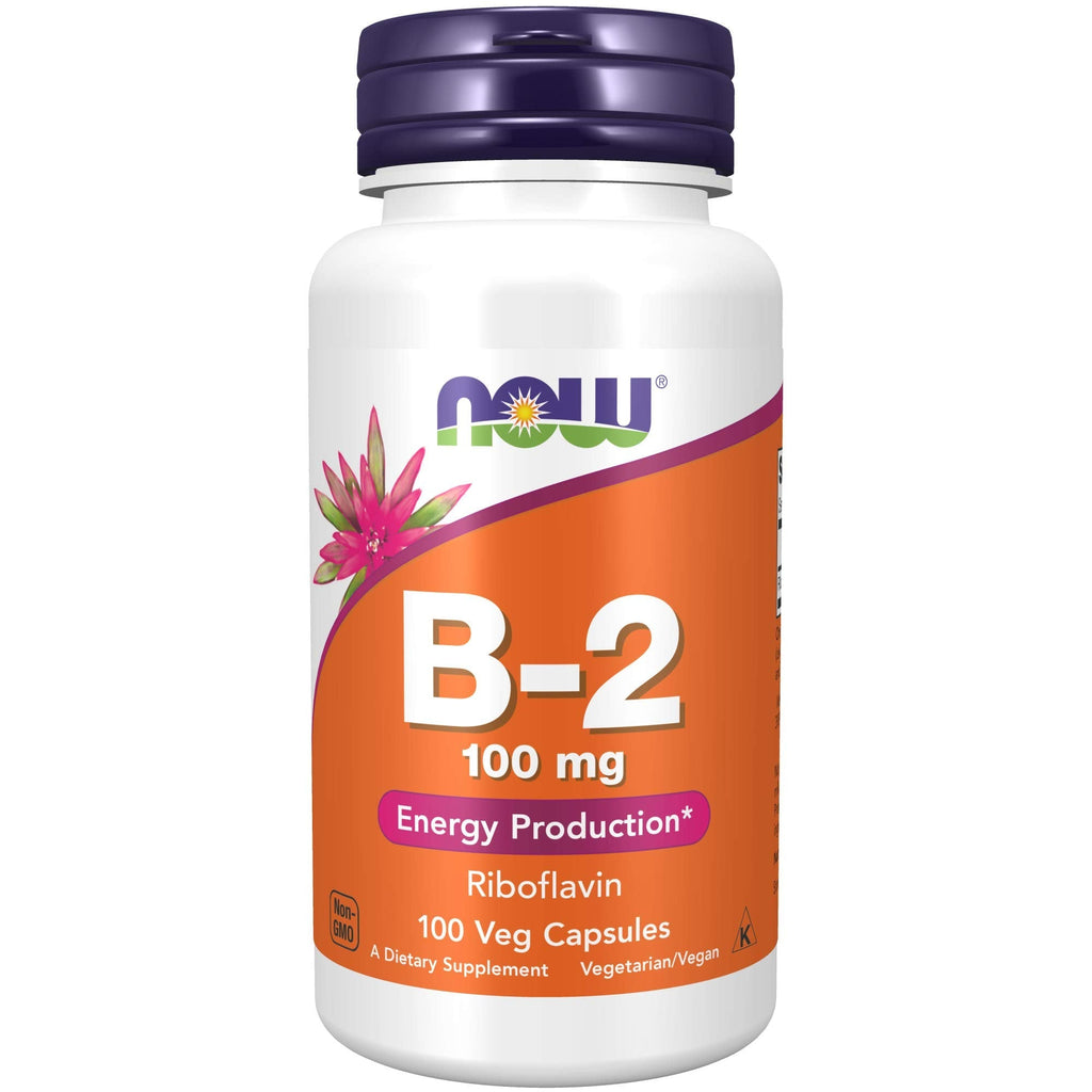 [Australia] - NOW Supplements, Vitamin B-2 (Riboflavin) 100 mg, Energy Production*, 100 Veg Capsules 