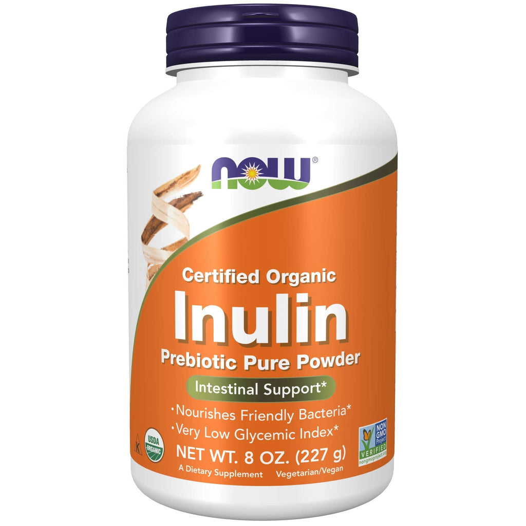 [Australia] - NOW Supplements, Inulin Prebiotic Pure Powder, Certified Organic, Non-GMO Project Verified, Intestinal Support*, 8-Ounce 8 Ounce (Pack of 1) 