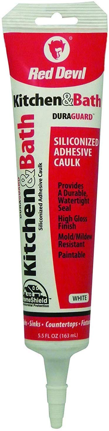 [Australia] - Red Devil 0405 Duraguard Kitchen & Bath Siliconized Acrylic Caulk, 5.5 oz, White 5.5 oz. 1 - Pack 
