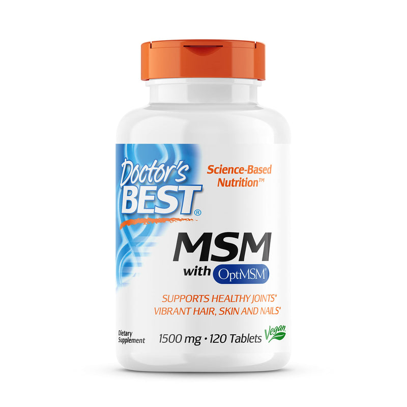 [Australia] - Doctor's Best MSM with OptiMSM, Non-GMO, Gluten Free, Joint Support, 1500 mg, 120 Tablets (DRB-00097) 
