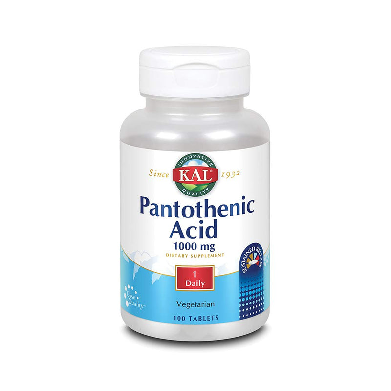 [Australia] - KAL Pantothenic Acid Sustained Release 1000mg | For Energy Storage & Release | Supports Metabolism of Carbs, Fats & Proteins | Vegetarian | 100ct 100 Count (Pack of 1) 