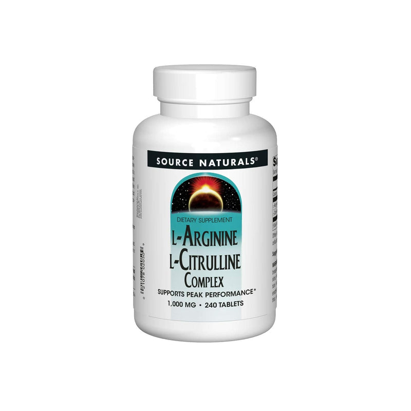 [Australia] - Source Naturals L-Arginine L-Citrulline Complex 1000mg Essential Amino Acid Supplement - 240 Tablets 240 Count (Pack of 1) 