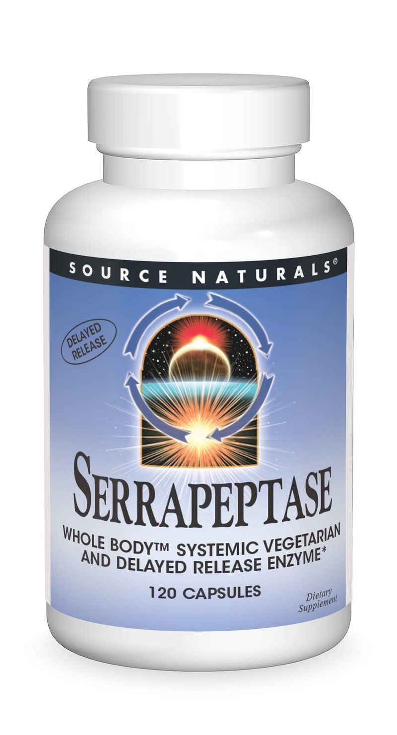 [Australia] - Source Naturals Serrapeptase - Delayed Release Enzyme - 120 Vegetarian Capsules 120 Count (Pack of 1) 
