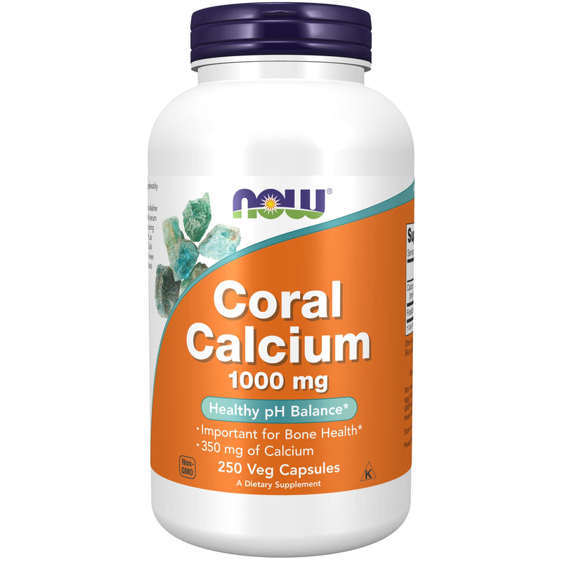 [Australia] - NOW Supplements, Coral Calcium 1,000 mg, Bone Health*, Healthy pH Balance*, 250 Veg Capsules 