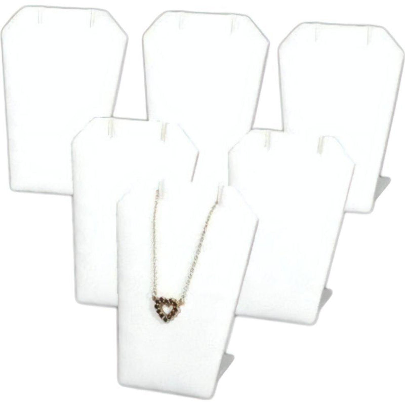 [Australia] - FindingKing 6 Necklace Pendant Chain Displays White Leather Stand 