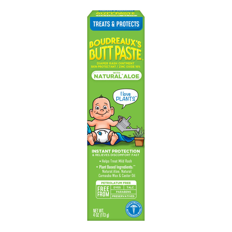 [Australia] - Boudreaux's Butt Paste Diaper Rash Ointment, With Natural Aloe, 4 Oz 4 oz - Pack of 1 